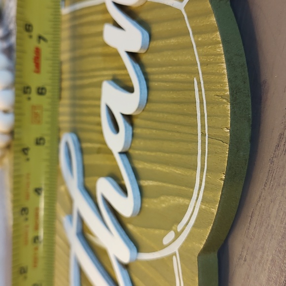 Give Thanks Hanging Pumpkin Sign Wall Door Decor - Picture 4 of 7